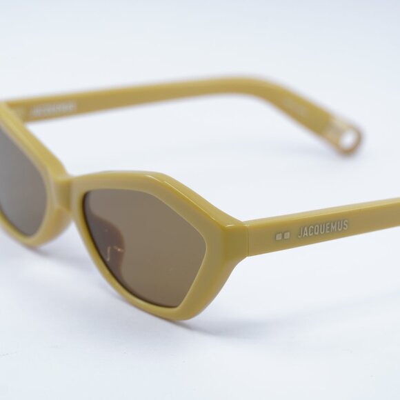 Jacquemus BAMBINO JAC/42 C7 Sunglasses Shiny Banana Cat Eye Frame, Brown Lenses - Picture 7 of 11